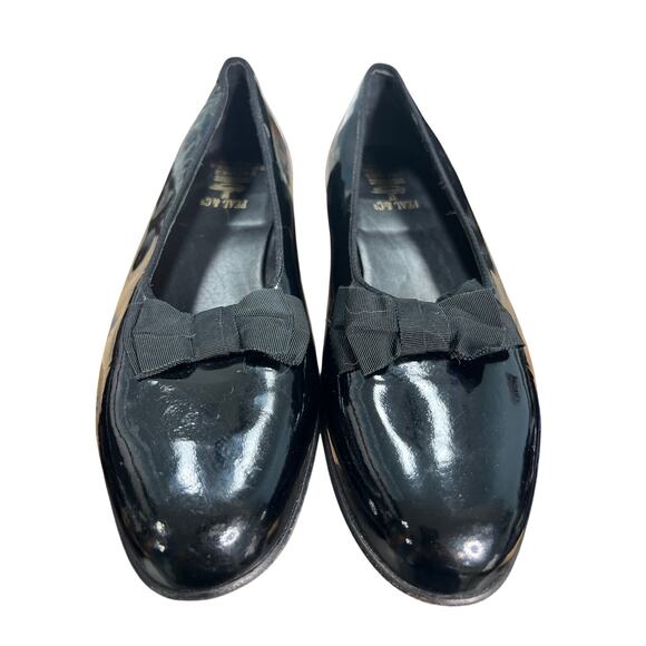 Pearl & Co By Brooks Brothers Black Patent Leather Bow Dress Pumps Size 10.5 D main image 7